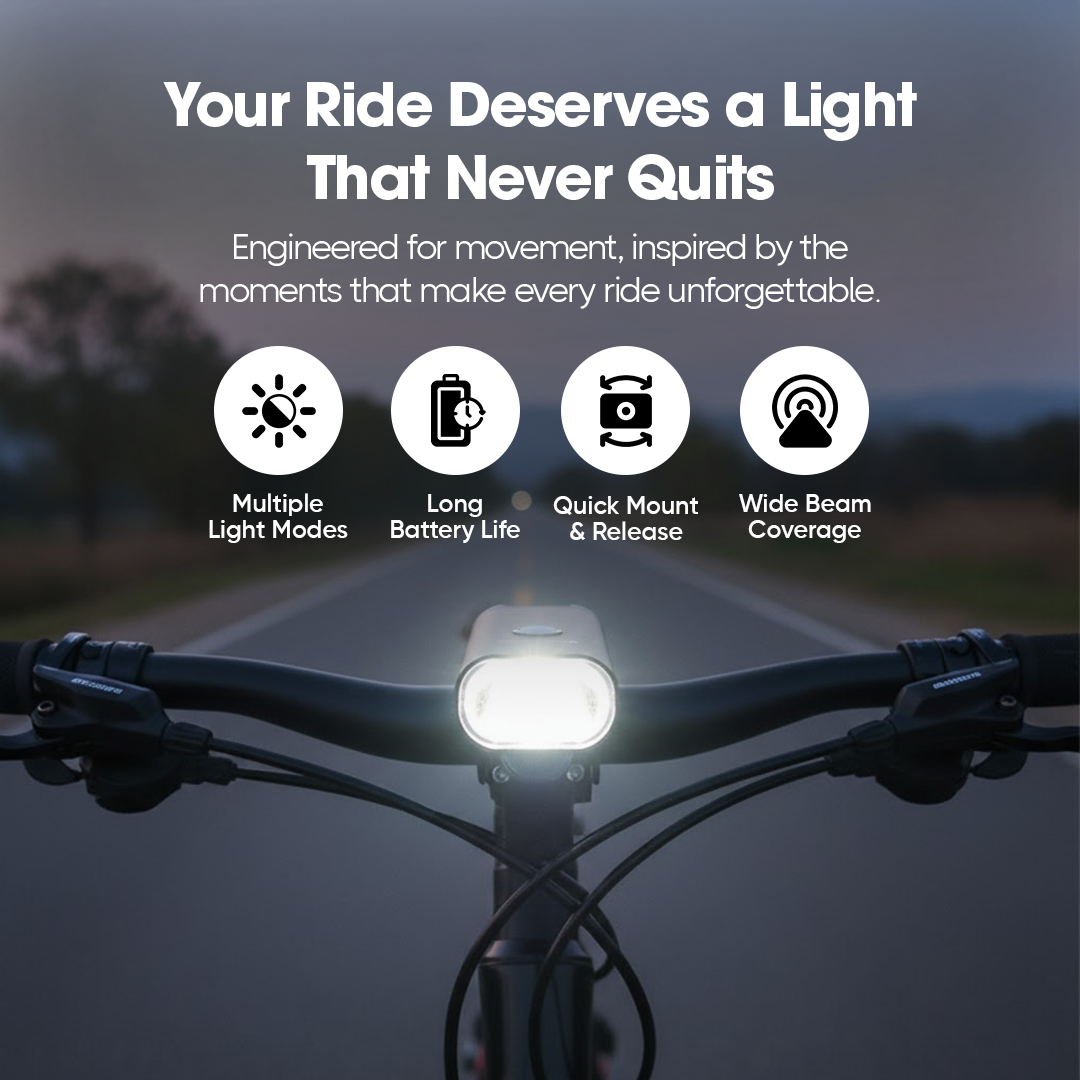 LumenRides Max Drive Front Bike Light